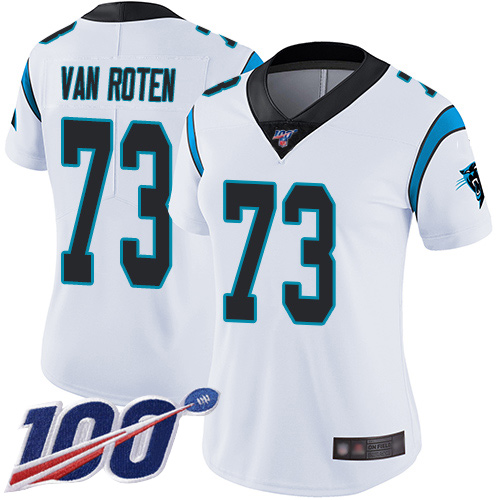 Carolina Panthers Limited White Women Greg Van Roten Road Jersey NFL Football #73 100th Season Vapor Untouchable->women nfl jersey->Women Jersey